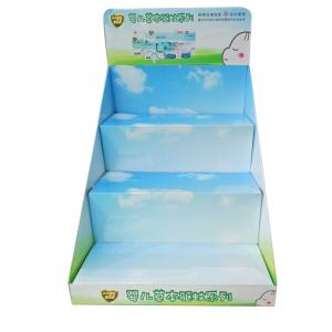 China OEM ODM 3 Tier Cardboard Countertop Displays 4C Printing factory