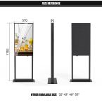 Floor Standing Digital Signage Elevator Lcd Display Touch Screen For Advertising