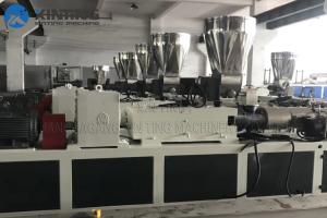 China SZ80/156 PVC Pipe Production Line Extruder Machine Bimetallic Conical Twin Screw Barrel factory