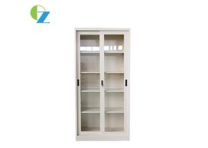 China Glass Sling Door Steel Storage Cupboards Office Furniture H1850*W900*D400mm factory