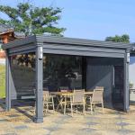 Aluminum Gazebo Villa Garden Shading Outdoor Hardtop Pergola With Retractable