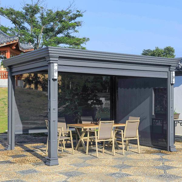 Aluminum Louvered Pergola metal canopy for patio Villa Pergola 6x4m Sun Shade
