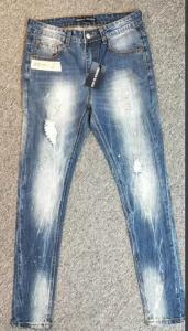 China 49 Fashion Men Jeans Custom Logo Stretch Denim Pants Slim Fit Trend Casual Jeans factory