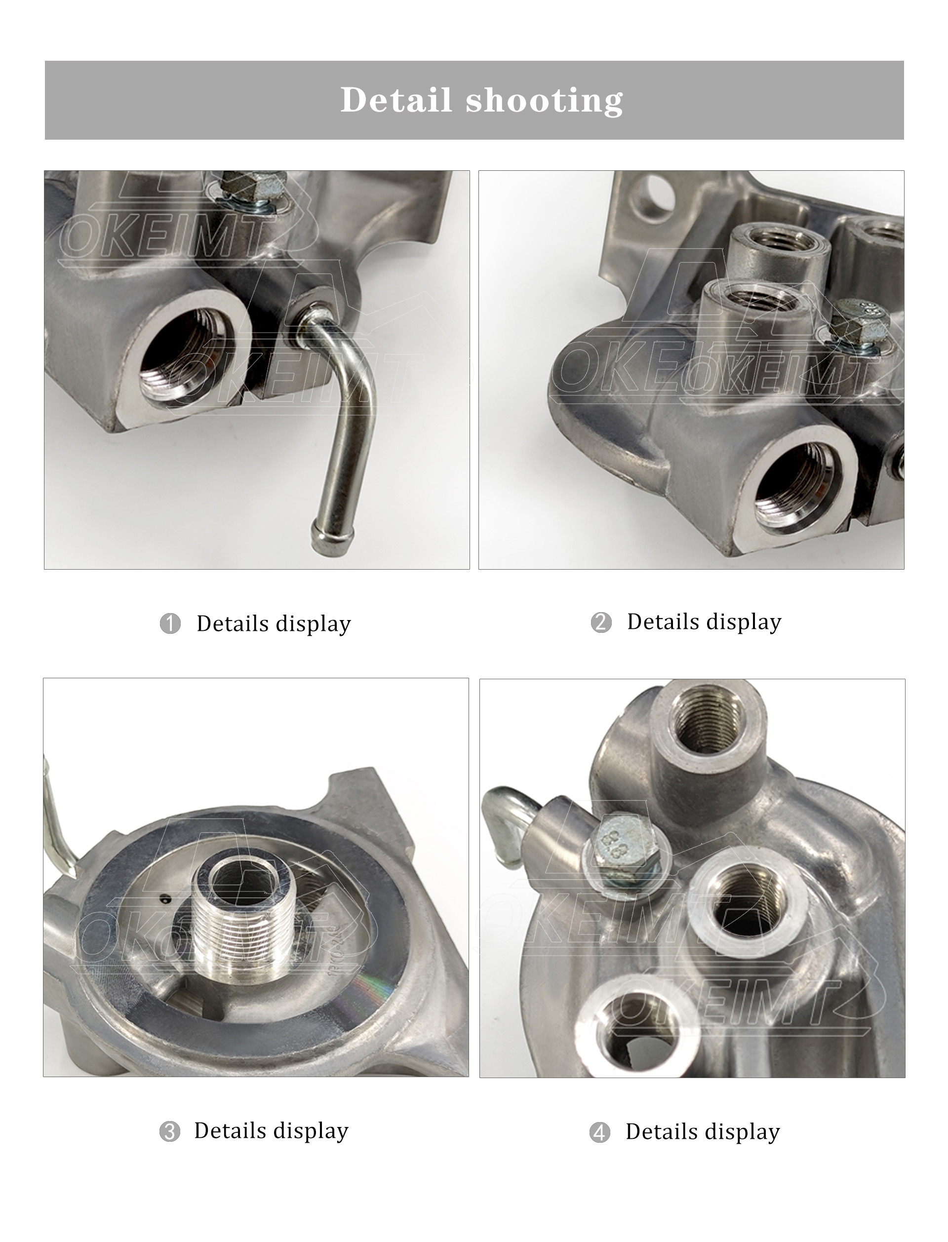 Hot Selling Engine Parts SK460-8 Fuel Filter Head Filter Seat For Kobelco Excavator Fuel Filter Head SK460-8