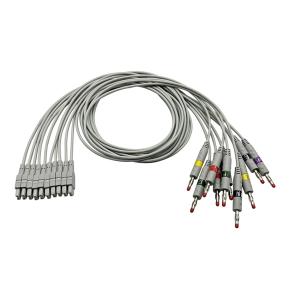 China GE Marquette MAC EKG Leadwire With Banana / Clamp Adapter TPU 0.9M 2016032-001 factory