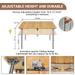 Outdoor Travel Garden Lightweight Adjustable Height Folding Table for Camping