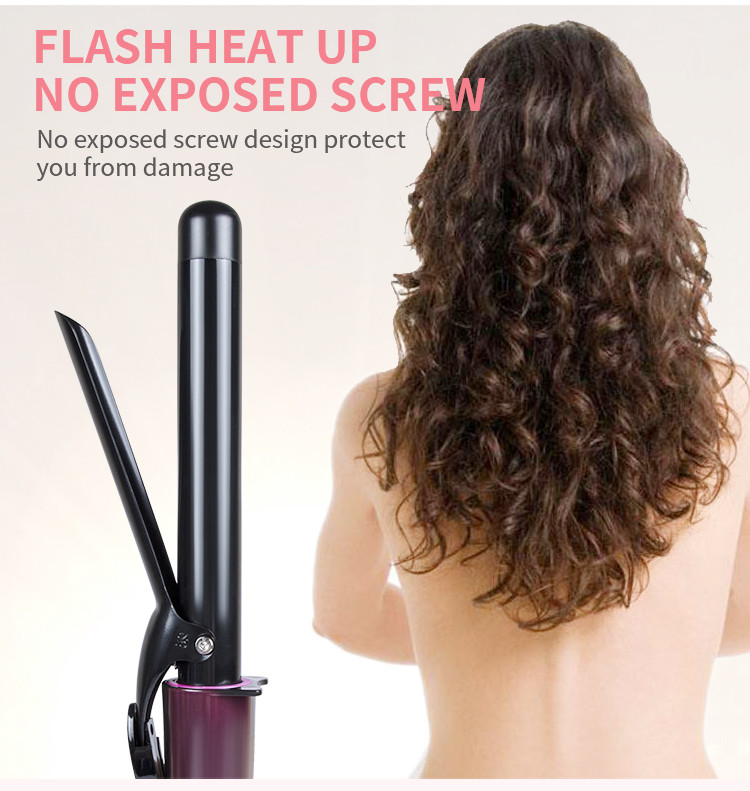 Magic rotating Ceramic Hair Curler with LED Indication Display
