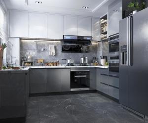 China Customizable Shaker Door Cheap Kitchen Cabinet Wooden Cupboard Furniture factory