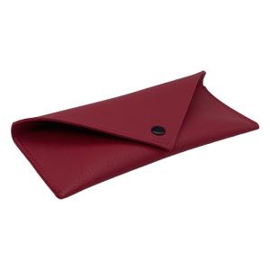 China Red Pu 20mm Leather Reading Glasses Case Portable For Men And Women factory
