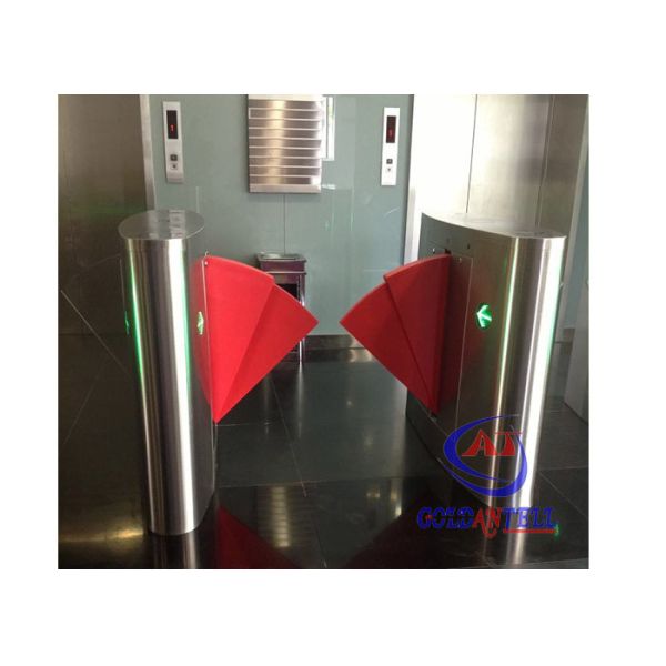 China 90CM width Sliding Card Double Wing access control barriers with automatic sensor factory