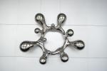 Indoor Mirror Stainless Steel Sculpture Abstract Spray Water Metal Art
