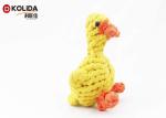 Yellow Color Pet Toys Cotton Duck For Dog Tooth Cleaning Bite Resistance
