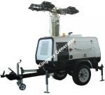 Outdoor Diesel Generator Light Tower Vehicle Mounted With 4 Lamps with 7m mast