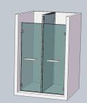 Customized Tempered Glass Shower Enclosure Black Tempered Glass With Hinge