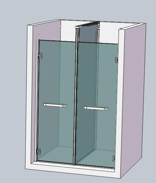 Customized Tempered Glass Shower Enclosure Black Tempered Glass With Hinge