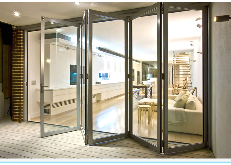 Good Sealing Interior Glass PD Aluminum Casement And Folding Door Graphic Design Modern For Kitchen