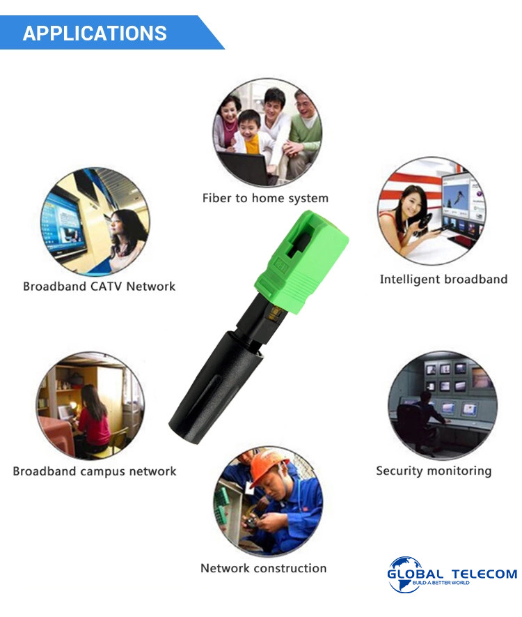 SM MM OM3 Optical Fiber Fast Connector , FTTH Fiber Optic Quick Connectors