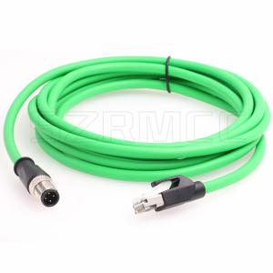 China M12 Dcoded 4 Pin Male Flexible Ethernet Cable to RJ45 Male With Industrial Cat5e Shielded on sale