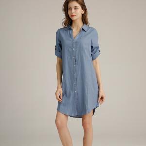 China Womens Natural Linen Shirt Dress Summer Spaghetti Strap Casual Dress Long Casual on sale