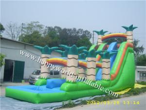 China palm tree inflatable water slide , giant inflatable water slide for sale factory