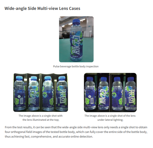 Wide Angle Side Multi View Machine Vision Telecentric Lens C Mount 80×250mm