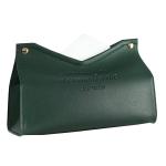 Simple Style Rectangle Custom Luxury Nordic Type PU Leather Gold Paper Tissue