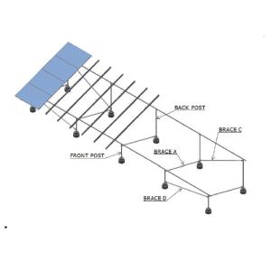 China Turnkey Solar Panel Ground Mounting Systems Hot - Galvanized Steel 130mph Wind Load factory