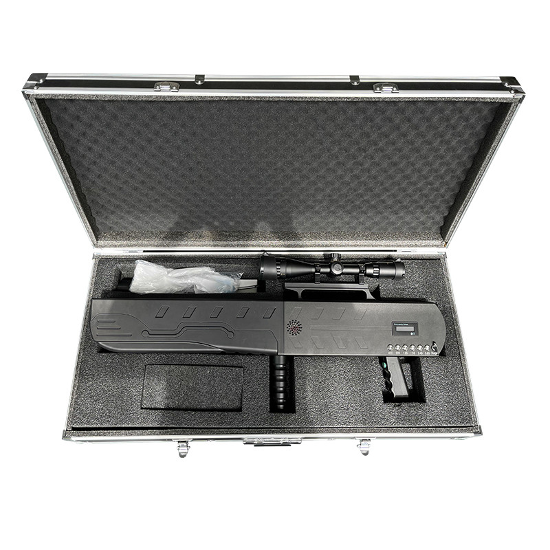Powerful Gunshape Drone Jammer With 140W RF Power Up To 1000 Meters Jamming Radius