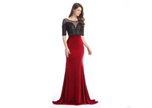 China Customized Velvet Fabric European Style Evening Dresses for Women Party factory