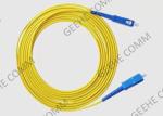 Yellow 3.0mm SC To SC Single Mode Fiber Optic Patch Cord