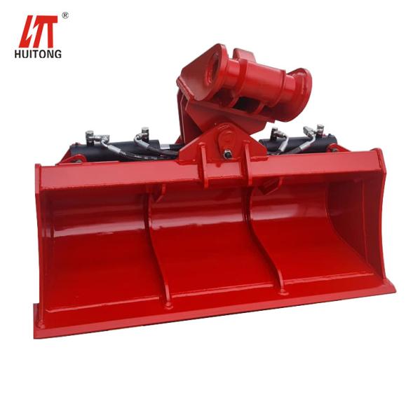 Yellow 0.45 CBM Tilted Excavator Bucket Compatible With Hyundai 1.5-3.0 Ton