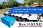 Rechargeable Lithium iron batteries LiFePO4 36V 60Ah Golf Cart Battery