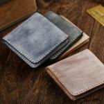 Nylon Lined Retro First-Layer Cowhide Hand-Stitched Small Wallet for Your