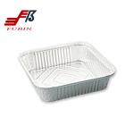 OEM Logo Silver 1320ML Square Aluminum Foil Container With Lid