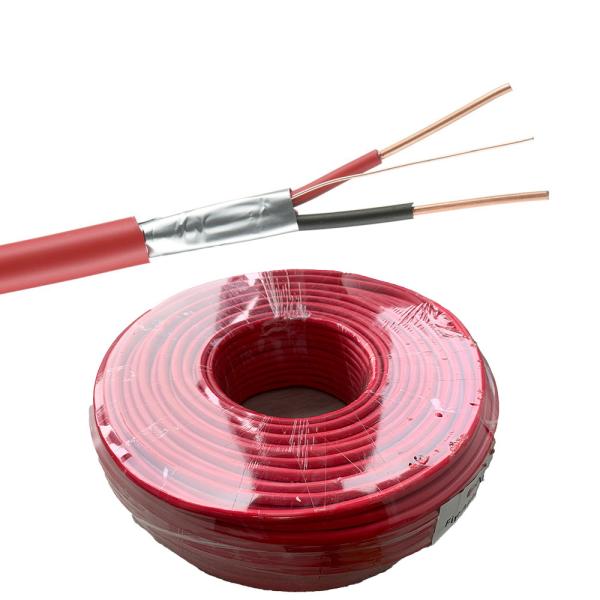 Copper Conductor 2 Cores Decorative Round Electric Smoke Detector Sensors Fire