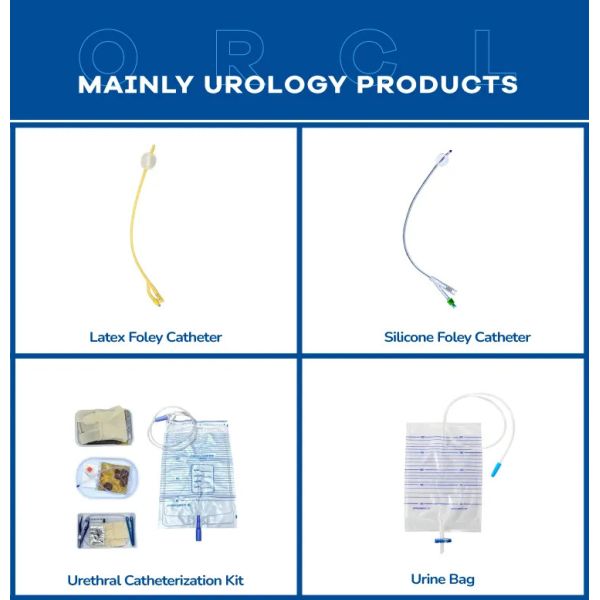 Sterile Disposable 2-way/3-way Latex Foley Catheters Bladder Irrigation in Urology Clinics