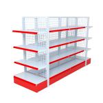 Q235 Steel Supermarket Gondola Shelves Double Side