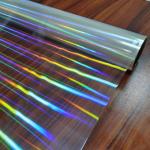 Eye Catching Holographic PET Film , Transparent Holographic Adhesive Film