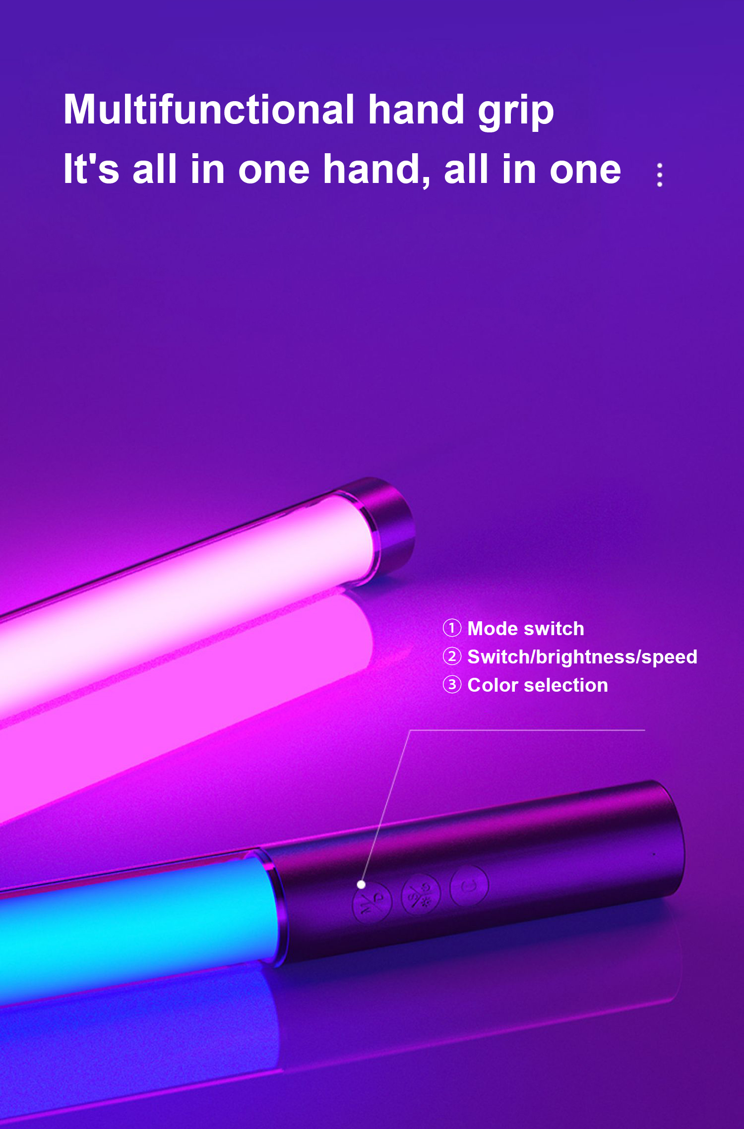 Intelligent Control Portable Charging Atmosphere Light with Seven Glowing Colors