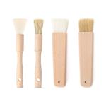 Natural Bristle Wooden Pastry Brush Wood Basting Brush For Baking Customized