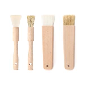 China Natural Bristle Wooden Pastry Brush Wood Basting Brush For Baking Customized factory