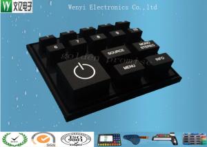China Black Key Custom Silicone Keypad / White Silk Screen Print Conductive Rubber Keypad factory