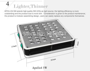 China china supplier high quality apollo full spectrum 5w led chips 200w led plant frow lights factory