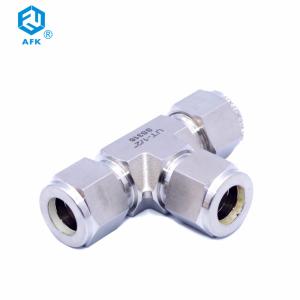 China GB SS316 Forged Equal Tee Fitting Ferrule OD Thread Gas Pipe Fittings factory