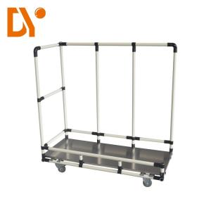 China Industrial Lean Tube Tote Cart Hand Push Type Connected Customizable Size factory