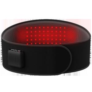 China Rechargeable Waist Massage Belt Hot Wave Lumbar Support Vibration Red Light Therapy factory