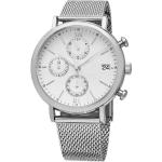 Men's Quartz Chronograph Bracelet Watch with Stainless Steel Mesh Bracelet
