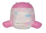 Green White ADL Soft Baby Diaper 3M Side Tape Non Woven Fabric
