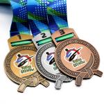 Wholesale Custom Medal Logo Medallion Soft Enamel Gold Silver Marathon Running