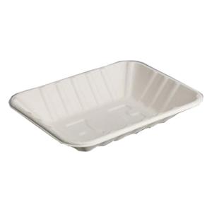 China Natural Color Rectangular Compostable Sugarcane Bagasse Sustainable Sushi Trays Plates factory